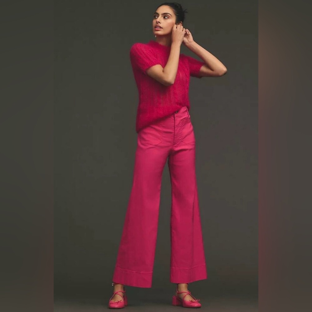 NWT The Colette Cropped Wide-Leg Pants by Maeve | Size 31P